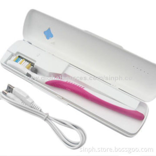 New Fashion Portable Business UV Toothbrush Sanitizer Case/Box, Sized 220X62X28mm